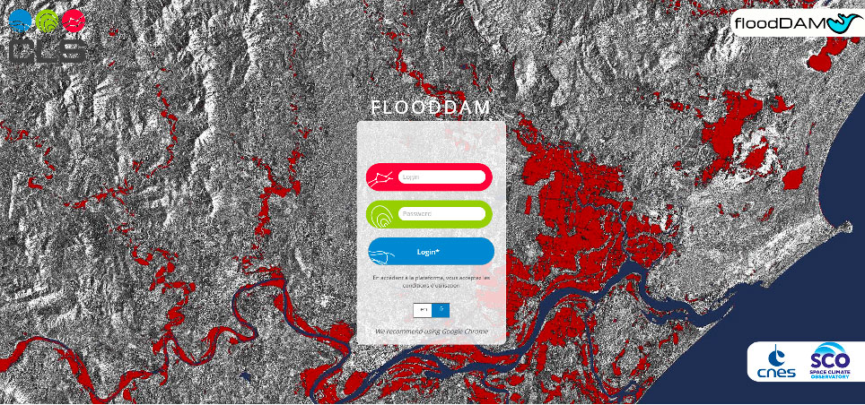 Figure 1 Plateforme de visualisation Seewater-FloodDAM developpée 