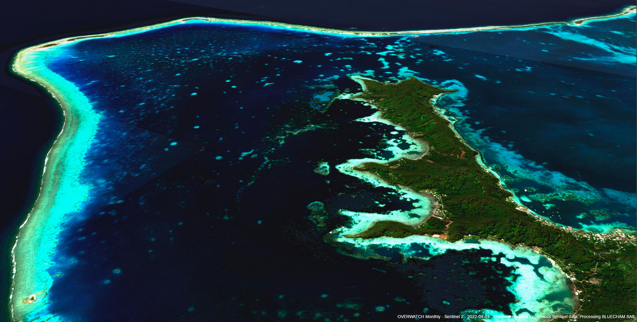 Zoom sur les îles Gambier, situées dans le nord-ouest de l'océan Pacifique Sud, l'un des cinq archipels de la Polynésie française.