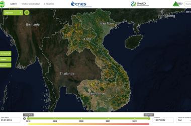 Sur les sept sites où se développe le projet, l’Asie du Sud-est montre la plus forte perte de forêt depuis 2018. 